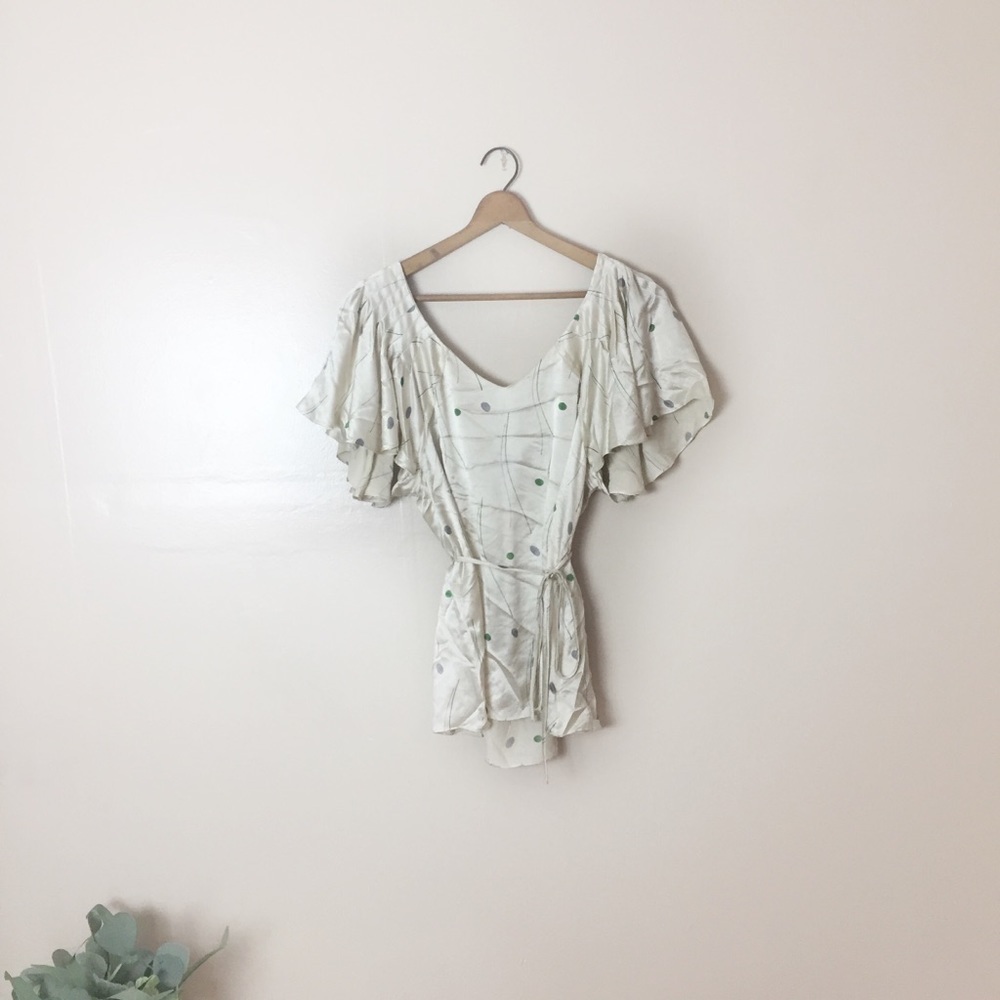 [HD in Paris] Anthropologie Short Sleeve Silk Top